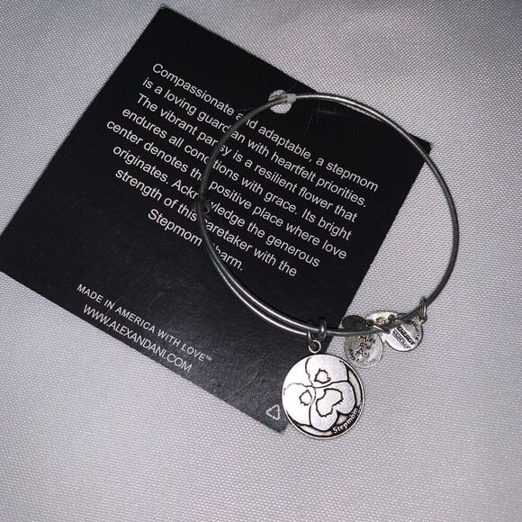 women's Alex and Ani Because I Love You Stepmom Charm Bangle - Picture 5 of 6